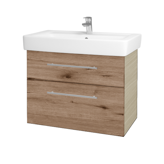 Waschtischunterschrank NEXT SZZ2 80 (Waschtisch Q)  - D04 Eiche - Griff T02 - D23 Eiche Herkules