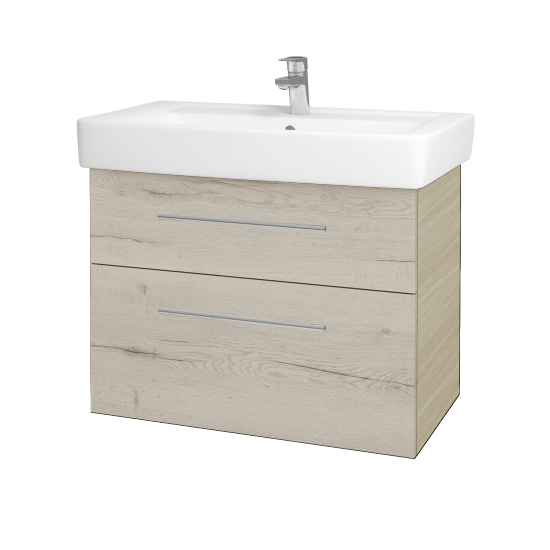 Waschtischunterschrank NEXT SZZ2 80 (Waschtisch Q)  - D04 Eiche - Griff T02 - D28 Alberta