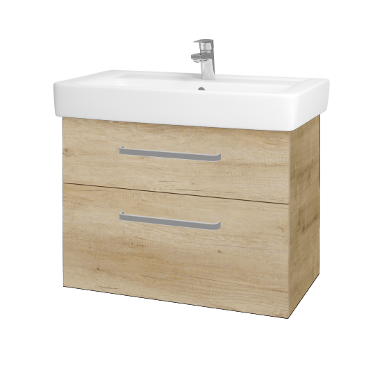 Badezimmerschrank NEXT SZZ2 80  - D09 Eiche Arlington - Griffes T01 - D15 Eiche Nebraska