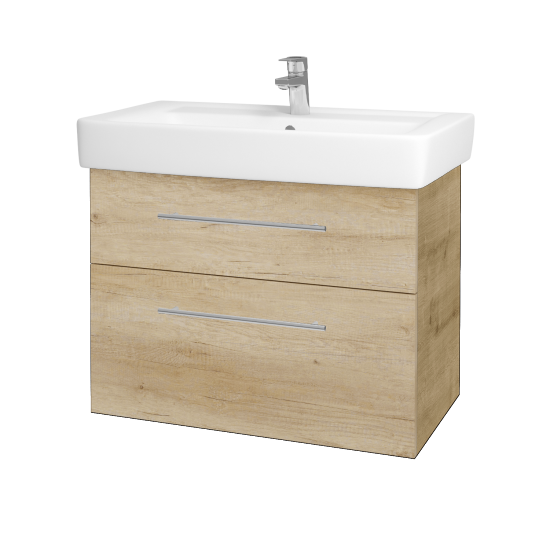 Badezimmerschrank NEXT SZZ2 80  - D09 Eiche Arlington - Griffes T02 - D15 Eiche Nebraska