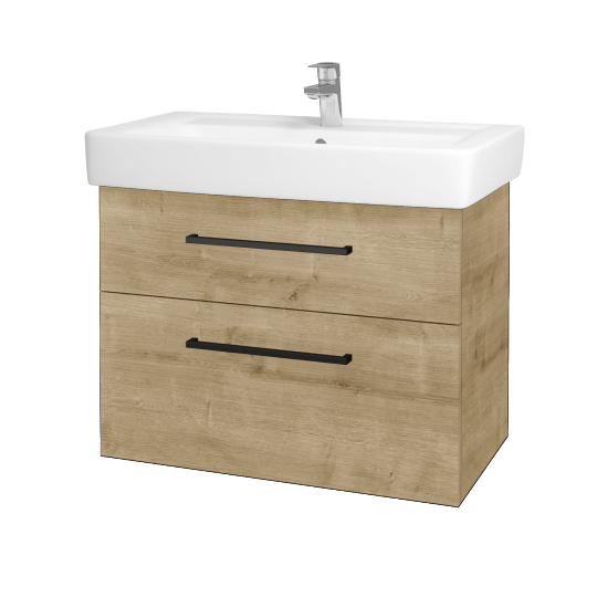 Badezimmerschrank NEXT SZZ2 80  - D09 Eiche Arlington - Griffes T06 - D09 Arlington
