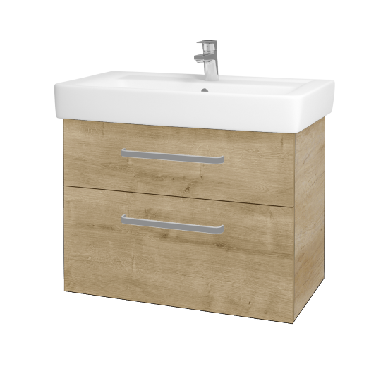 Badezimmerschrank NEXT SZZ2 80  - D15 Eiche Nebraska - Griffes T01 - D09 Arlington