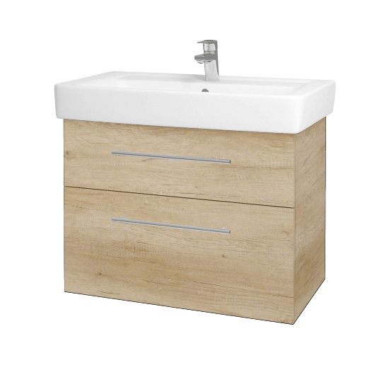 Badezimmerschrank NEXT SZZ2 80  - D15 Eiche Nebraska - Griffes T02 - D15 Eiche Nebraska