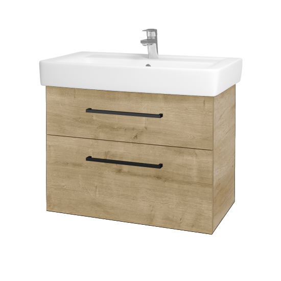 Badezimmerschrank NEXT SZZ2 80  - D15 Eiche Nebraska - Griffes T06 - D09 Arlington
