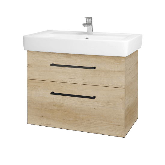 Badezimmerschrank NEXT SZZ2 80  - D15 Eiche Nebraska - Griffes T06 - D15 Eiche Nebraska