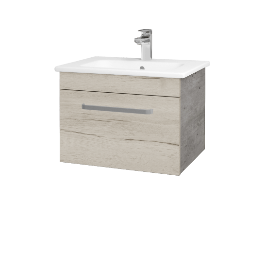 Waschtischunterschrank LINEA SZZ 60  - D01 Beton - Griffes T01 - D28 Alberta