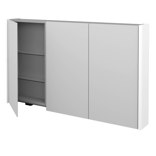 Badezimmer Spiegelschrank TORO GA3OE 130  - M01 Weiß Lack Matt