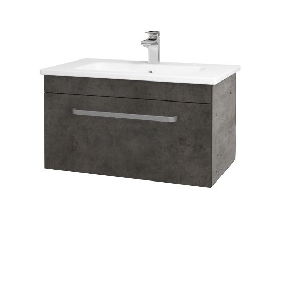 Badezimmerschrank LINEA SZZ 80  - D01 Beton - Griffes T01 - D16 Dark Beton