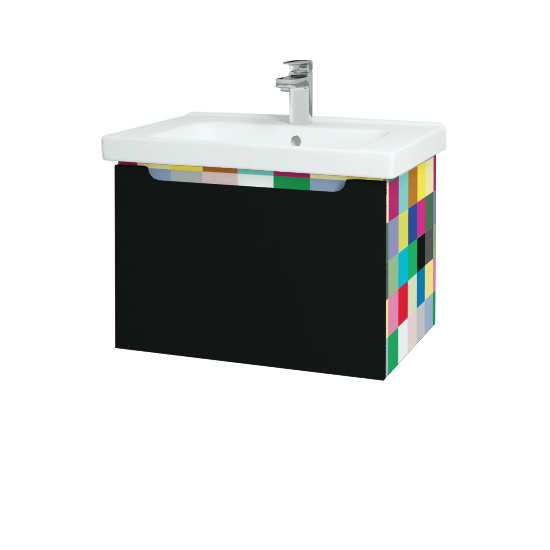 Waschtischunterschrank SMILE SZZ 65  - IND Individual - M17 Schwarz Matt