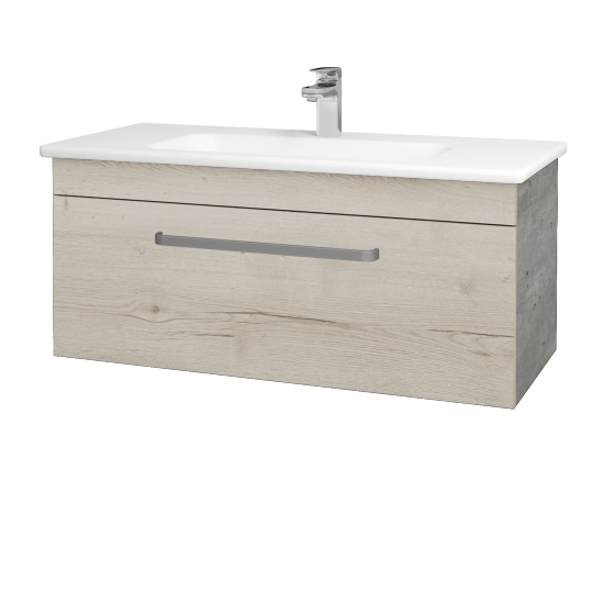 Waschtischunterschrank LINEA SZZ 100  - D01 Beton - Griffes T01 - D28 Alberta